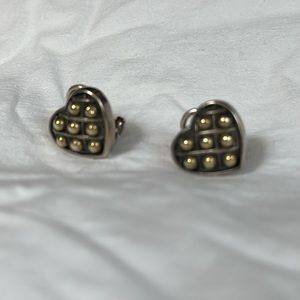 Lagos Caviar Heart - pierced earrings